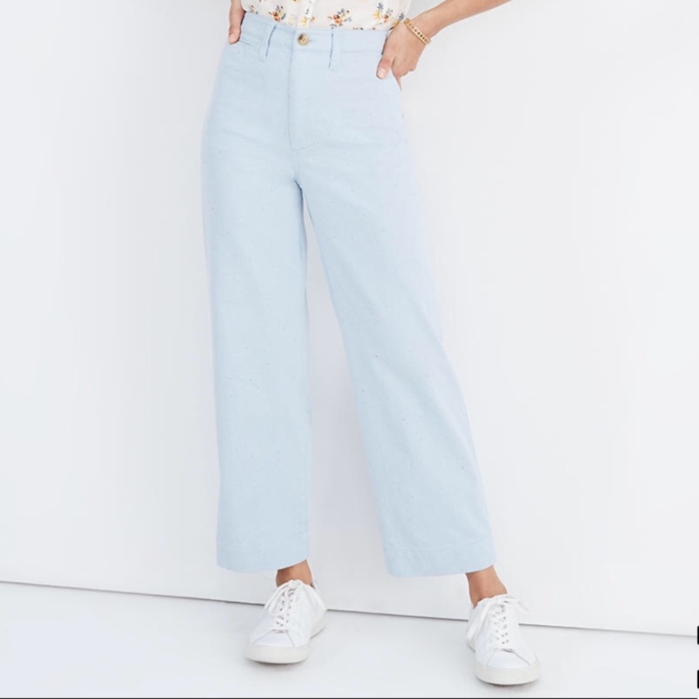 Madewell Wide Leg Crop in Speckle